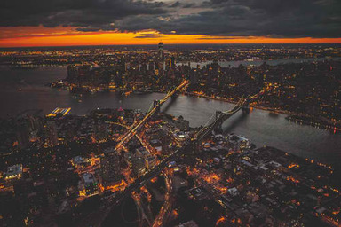 New York City Sunset by Jose Tutiven